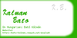 kalman bato business card